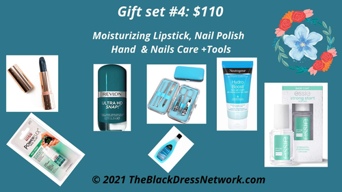 Teal gift set GTl-4 Lipstick, Nail polish, hand and nails care plus tools.