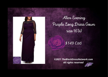 Load image into Gallery viewer, Alex Evening Purple Long Dress Gown 16W Gorgeous dress!.