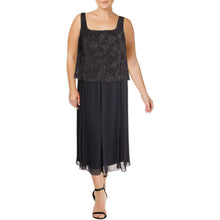 Load image into Gallery viewer, Alex Evening Long Dress with Jacket Dark Grey Plus 24 W Special event.