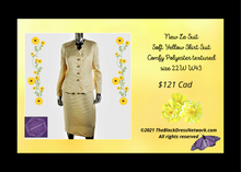 Load image into Gallery viewer, New Le Suit Soft Yellow Skirt Suit Comfy Polyester textured Plus 22W W43 Nice!.