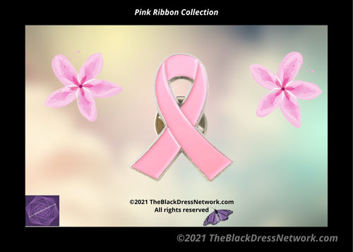 Pink Ribbon Pin Breast cancer awareness.