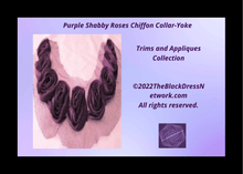 Load image into Gallery viewer, Dark Purple or eggplant flowers collar/ yoke