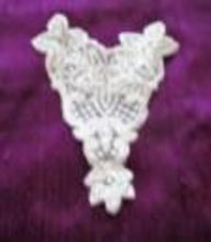 Load image into Gallery viewer, Medium White Lace Yoke Very delicate detailed work 4 ½ higher width 5 inches High.
