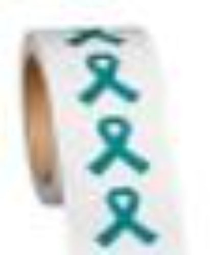 Teal Ribbon Stickers.