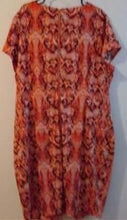 Load image into Gallery viewer, Carmen  Fashion Designer Women New Dress Snake Print Orange Black Plus 3X Trendy!.