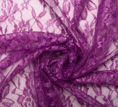 Orchid Delicate floral lace fabric by the yard