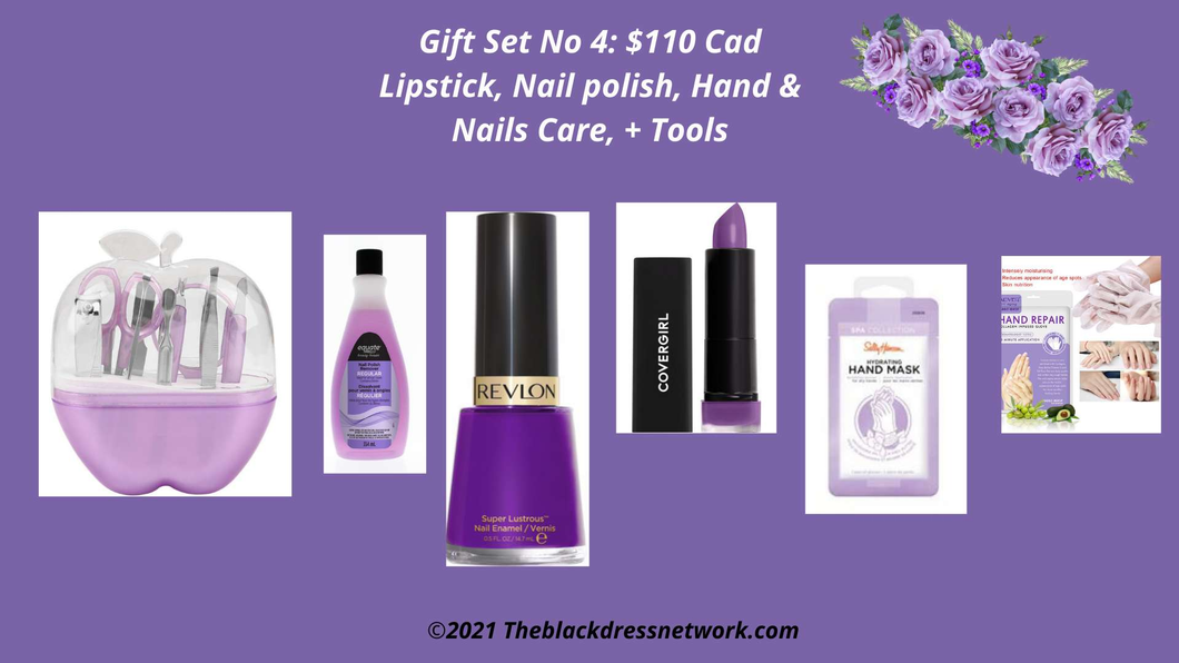 Purple Gift set GPr-4 Hand and nails care plus tools.