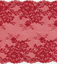 Load image into Gallery viewer, Delicate Red Lace Trim 9&quot; wide or 23 cm Wide.
