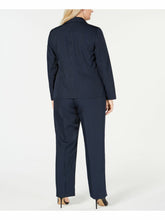 Load image into Gallery viewer, Le Suit Navy Stripe Pant Suit  22W stripes white Professional Executive.
