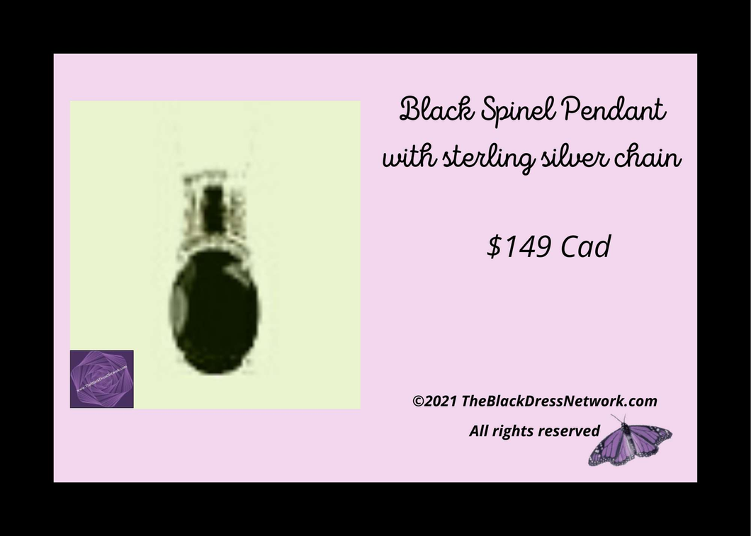 Thai black spinel pendant.