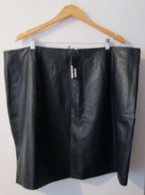 Load image into Gallery viewer, BB Dakota Plus 22 Petite Women New Black Leather Skirt Waist 44, Fab.
