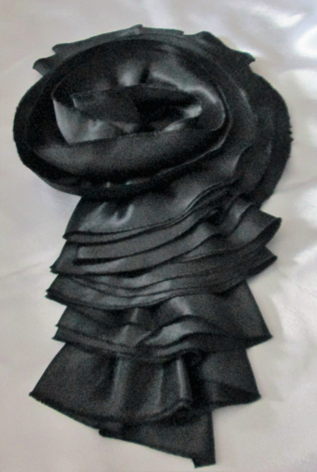 Black Trims and Appliques Satin Rose Yoke High Quality.