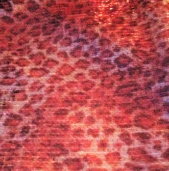 Leopard Sequins Fabric Peach.