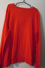 Load image into Gallery viewer, Michael Kors Plus 2X Women New Orange White Stripes Sweater Top Layered.
