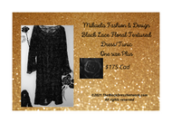 Mikaela's Fashion Black 3D Floral bouquets  Unique textured Lace dress/ tunic.