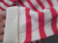 Load image into Gallery viewer, New-York Collection Plus 3X Women Pink White Stripes Sweater Top Cotton Knit.
