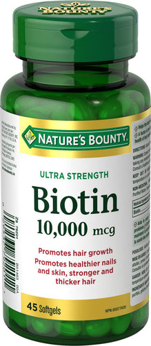 Biotin by Nature's Bounty Extra Strength.