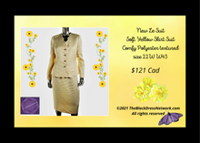 Load image into Gallery viewer, New Le Suit Soft Yellow Skirt Suit Comfy Polyester textured Plus 22W W43 Nice!.
