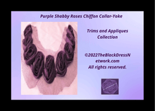 Load image into Gallery viewer, Dark Purple or eggplant flowers collar/ yoke
