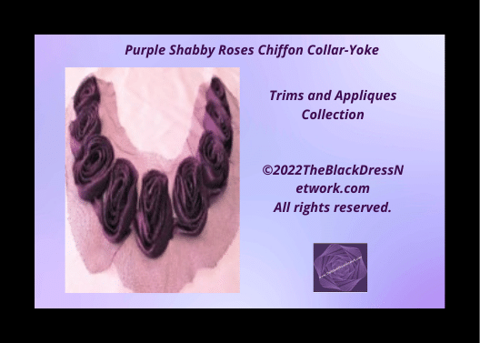 Dark Purple or eggplant flowers collar/ yoke