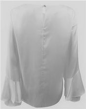 Load image into Gallery viewer, New Tahari A L Women Blouse Top Sateen Plus 2X Ruffles Sleeves Nice.
