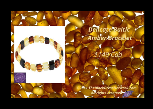 Baltic Amber Bracelet stretch and delicate.