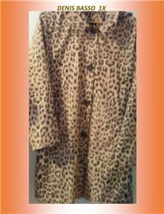 Denis Basso Leopard Rain Coat with hood 1X  Beautiful!.