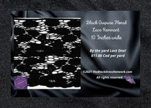 Load image into Gallery viewer, Black  Guipure Lace Remnant  10 Inches wide  by the yard Last One!.
