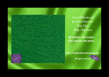 Load image into Gallery viewer, Emerald Green Lace Remnant  Very Nice 60x60 inches 1 piece.
