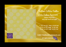 Load image into Gallery viewer, Yellow White Polka Dots Fabric Remnant Blouse, skirt, other.
