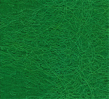 Load image into Gallery viewer, Emerald Green Lace Remnant  Very Nice 60x60 inches 1 piece.
