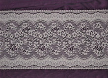 Load image into Gallery viewer, Pale Grey/Green  Lace Trim Small  Floral Design 6 ½&quot; Wide.
