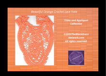 Load image into Gallery viewer, Beautiful Orange Crochet Lace Yoke
