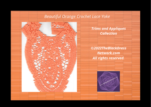 Beautiful Orange Crochet Lace Yoke