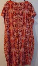 Load image into Gallery viewer, Carmen  Fashion Designer Women New Dress Snake Print Orange Black Plus 3X Trendy!.
