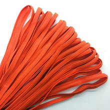 Load image into Gallery viewer, Premium Orange satin Elastic 6mm or ¼ Inch Wide by the yard.
