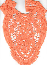 Load image into Gallery viewer, Beautiful Orange Cochet Lace Yoke.
