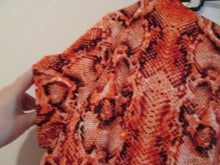 Load image into Gallery viewer, Carmen  Fashion Designer Women New Dress Snake Print Orange Black Plus 3X Trendy!.
