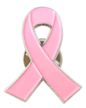 Load image into Gallery viewer, Pink Ribbon Pin Breast cancer awareness.
