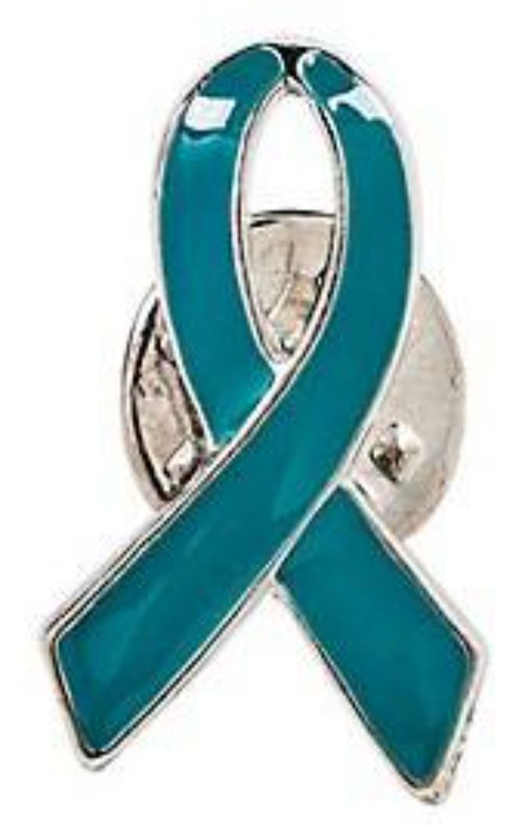 Teal Ribbon Pin.