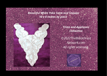 Load image into Gallery viewer, Beautiful White Yoke Satin and Sequins 10 x 8 Inches by piece
